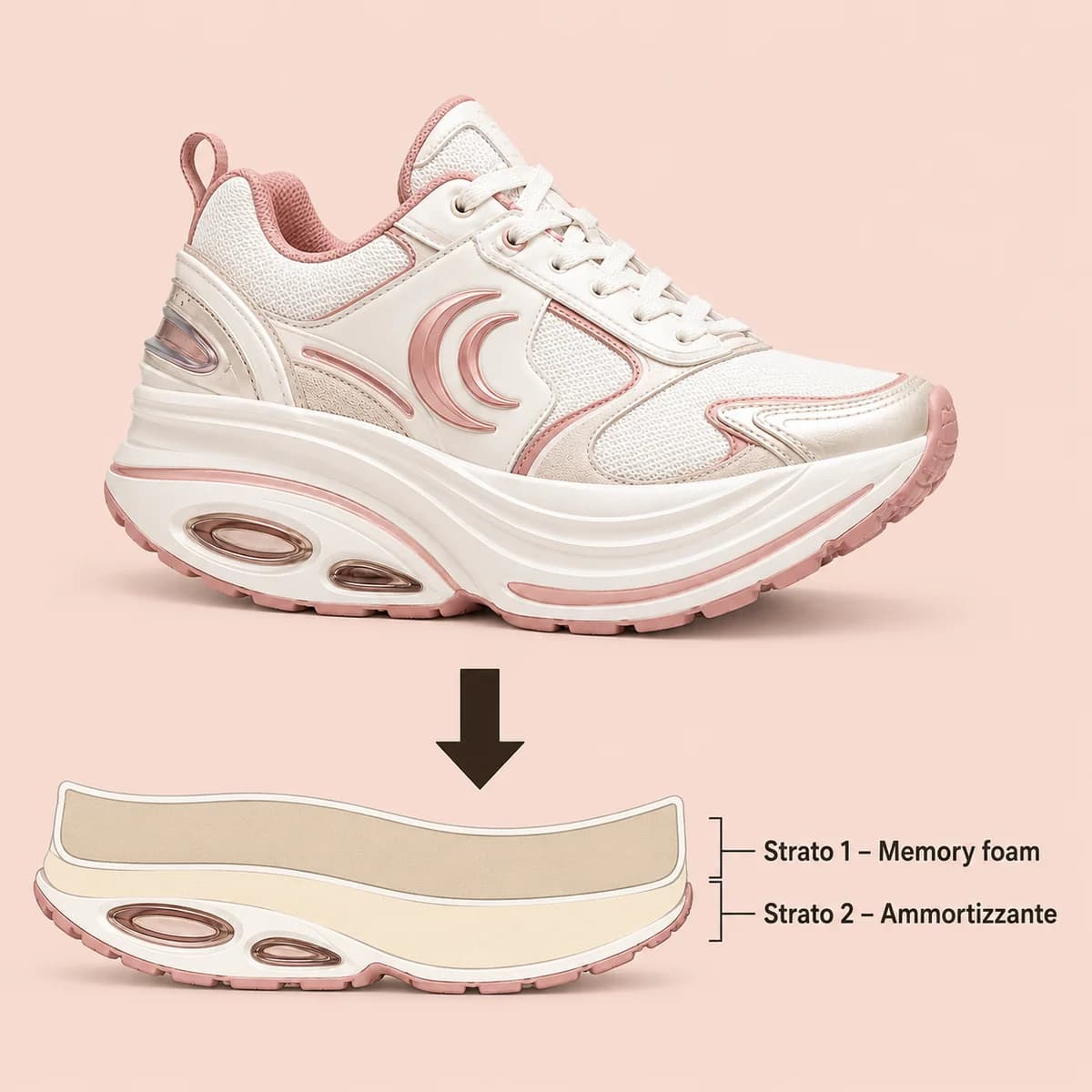 Soletta memory foam anatomica Orelune